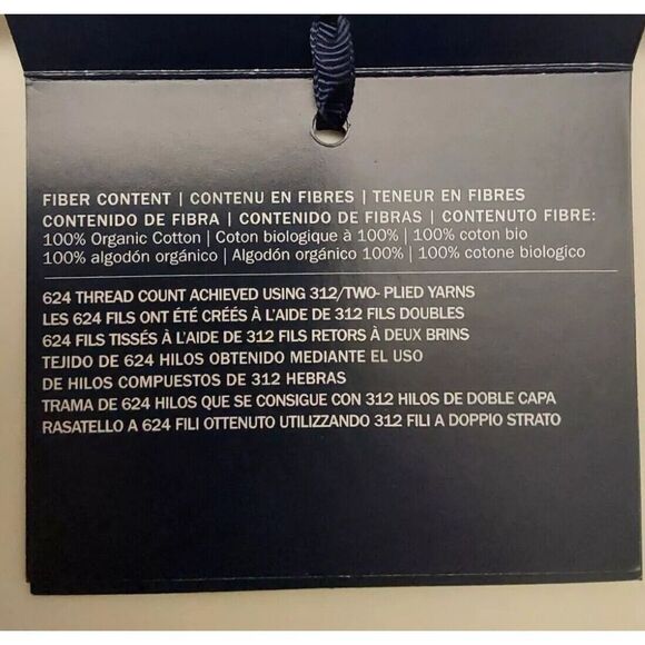 Ralph Lauren Organic Sateen Border 100% Cotton Two King Pillowcases PARCHMENT - Picture 8 of 8